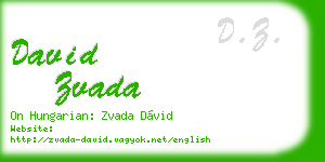 david zvada business card